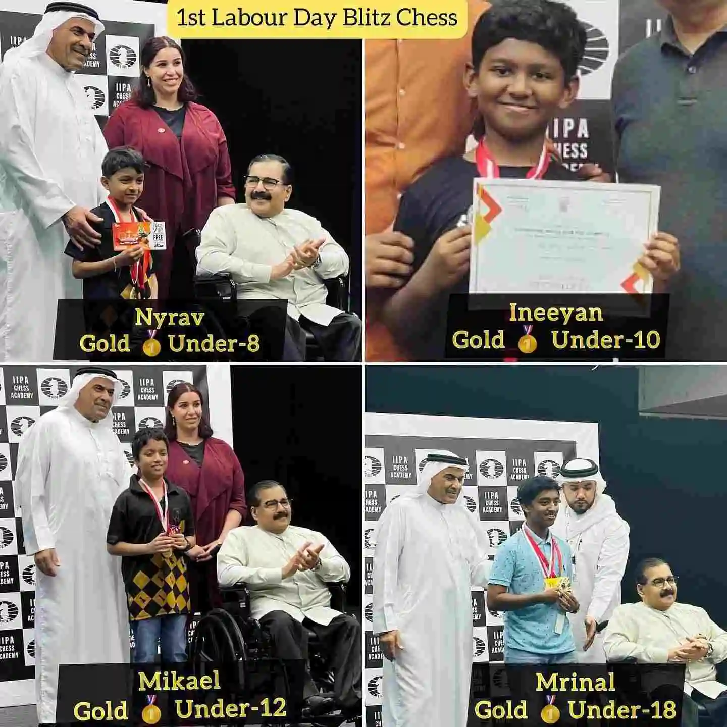 Students Achievements (May) - 1st Labour Day Blitz Chess Tournament winner​s in various age categories 1